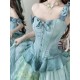Cyans Qing Monet's Water Lilies Corset Top II Skirts and Sets(4 Colours/Full Payment Without Shipping)